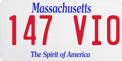 MA license plate 147VI0