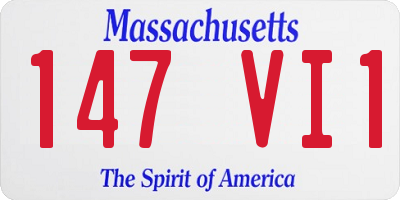 MA license plate 147VI1