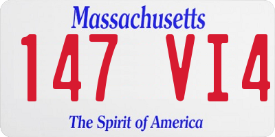 MA license plate 147VI4