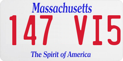 MA license plate 147VI5