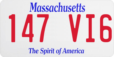 MA license plate 147VI6