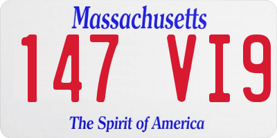 MA license plate 147VI9