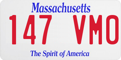 MA license plate 147VM0