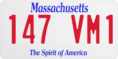 MA license plate 147VM1