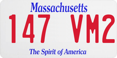 MA license plate 147VM2