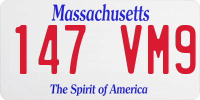 MA license plate 147VM9