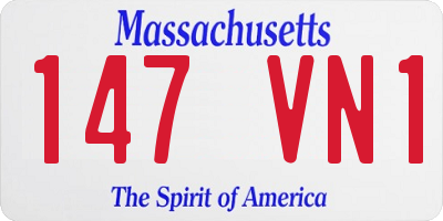 MA license plate 147VN1