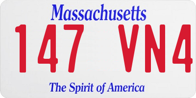 MA license plate 147VN4