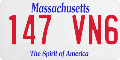 MA license plate 147VN6