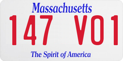 MA license plate 147VO1