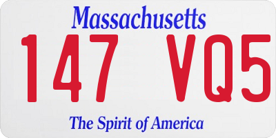 MA license plate 147VQ5