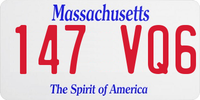 MA license plate 147VQ6