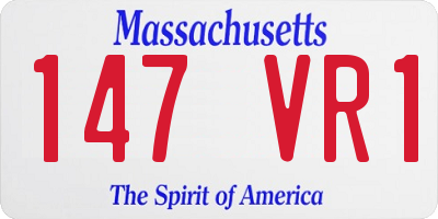 MA license plate 147VR1