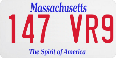 MA license plate 147VR9