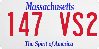MA license plate 147VS2
