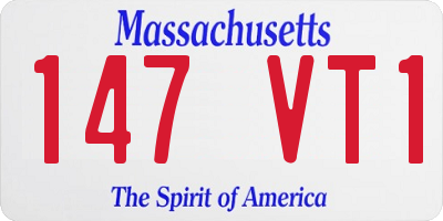 MA license plate 147VT1