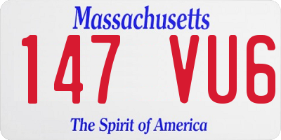MA license plate 147VU6