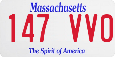 MA license plate 147VV0