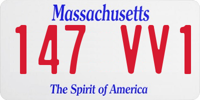 MA license plate 147VV1