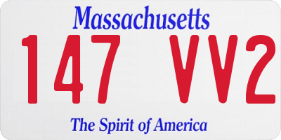 MA license plate 147VV2
