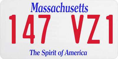 MA license plate 147VZ1