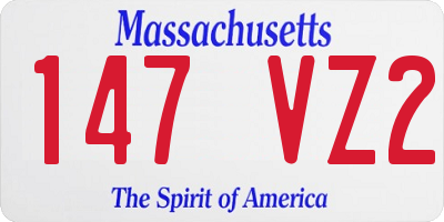 MA license plate 147VZ2