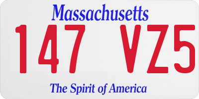 MA license plate 147VZ5