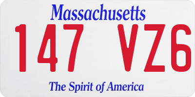 MA license plate 147VZ6