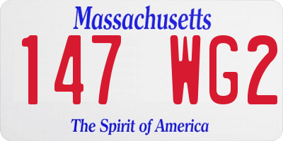 MA license plate 147WG2