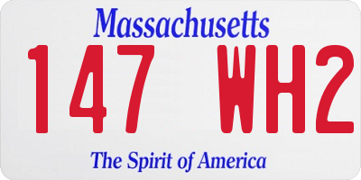 MA license plate 147WH2