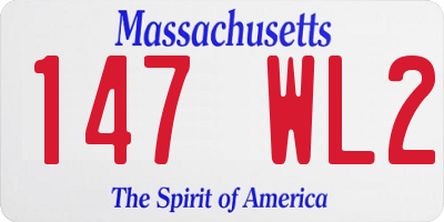 MA license plate 147WL2