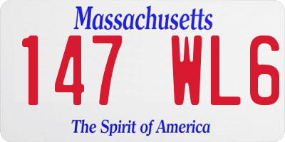 MA license plate 147WL6
