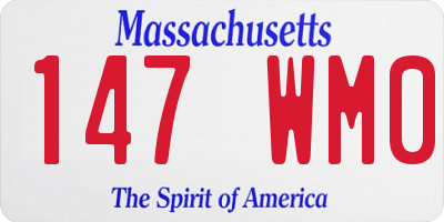 MA license plate 147WM0