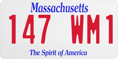 MA license plate 147WM1