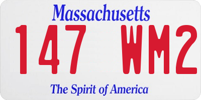 MA license plate 147WM2