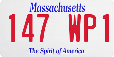 MA license plate 147WP1