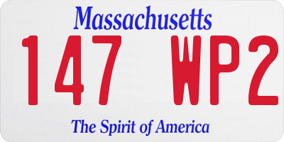 MA license plate 147WP2