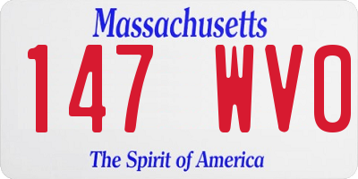 MA license plate 147WV0