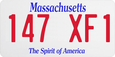 MA license plate 147XF1