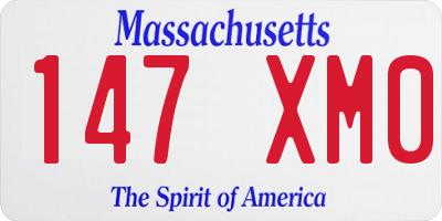 MA license plate 147XM0