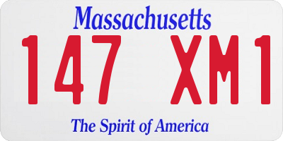 MA license plate 147XM1