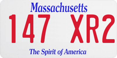 MA license plate 147XR2
