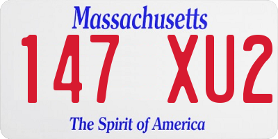 MA license plate 147XU2