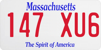 MA license plate 147XU6