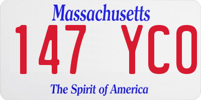 MA license plate 147YC0