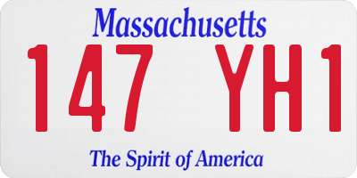 MA license plate 147YH1