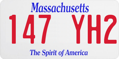 MA license plate 147YH2