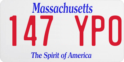 MA license plate 147YP0