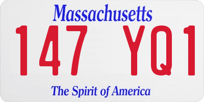 MA license plate 147YQ1