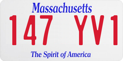MA license plate 147YV1